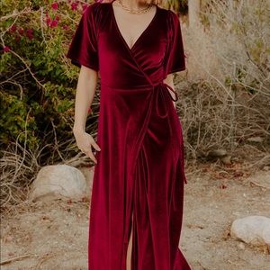 Baltic Born Meghan Velvet Wrap Maxi Dress